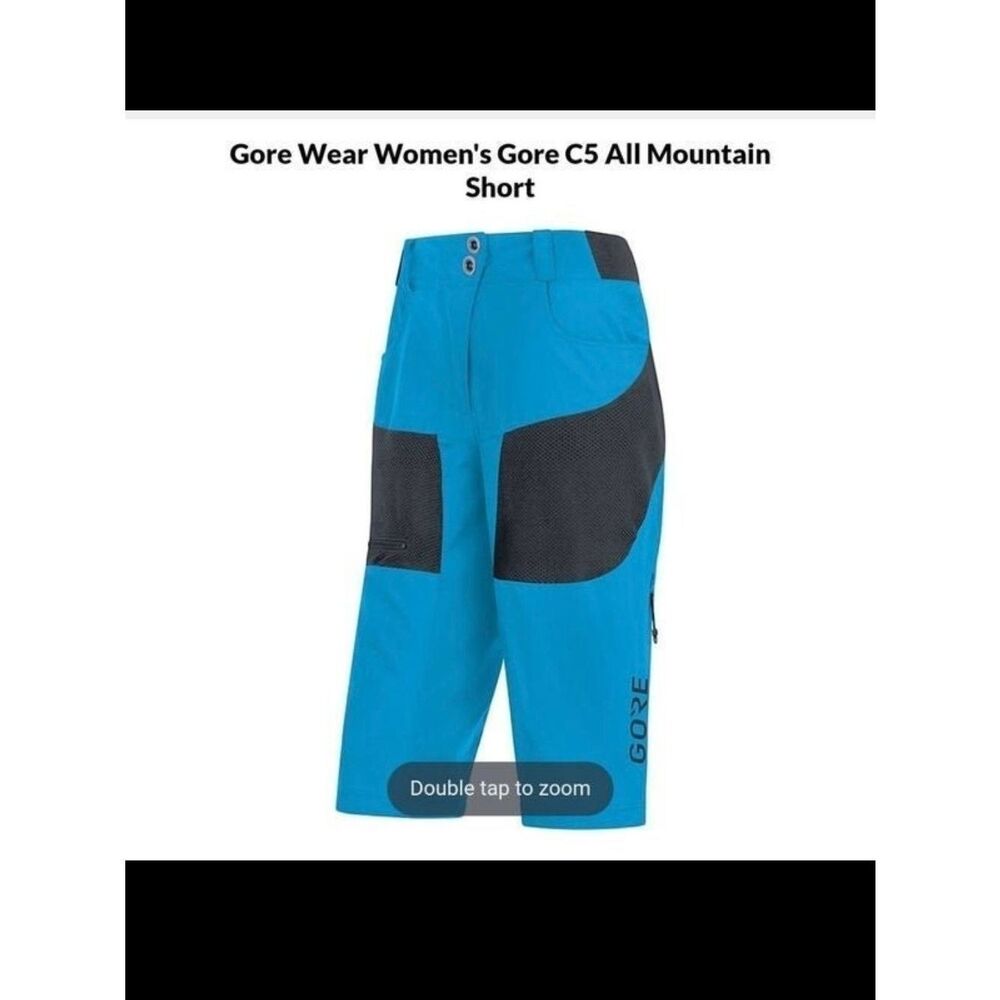 GORE-TEX Women's All-Mountain Shorts in Blue with Black Panel412)